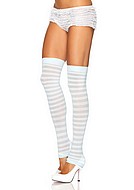 Leg warmers with alternating stripes